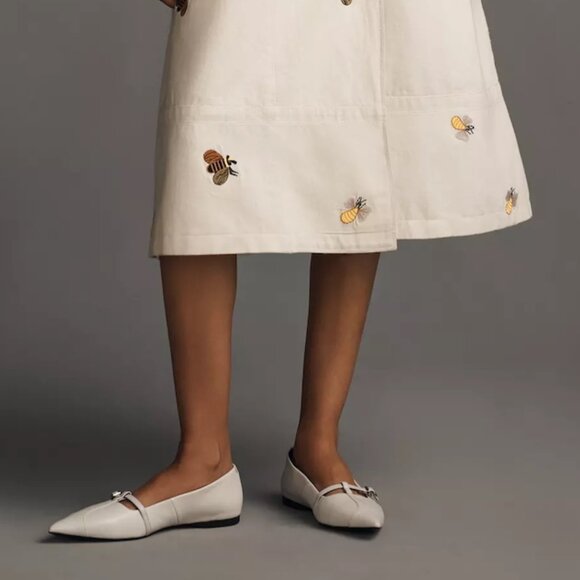 ANTHROPOLOGIE | Maeve | Cotton Fruit Embroidered Trench Coat | NWT - Picture 7 of 7